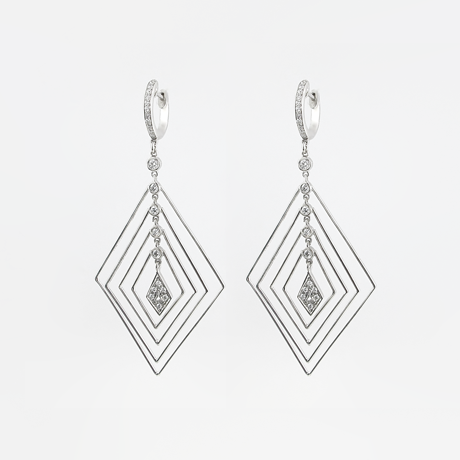 Diamond 2025 shaped earring